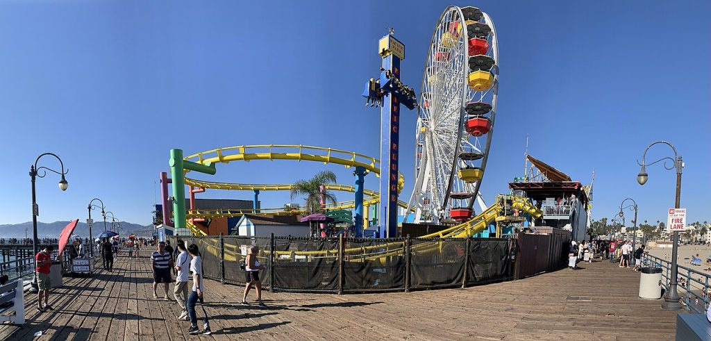 Exploring Santa Monica Pier with a Group